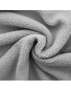Tessuto pelliccia bouclé Teddy - Grigio argento