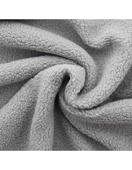 Tessuto pelliccia bouclé Teddy - Grigio argento