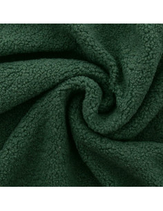 Tessuto pelliccia bouclé Teddy - Verde scuro