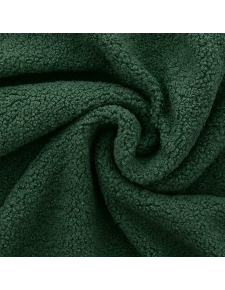 Tessuto pelliccia bouclé Teddy - Verde scuro