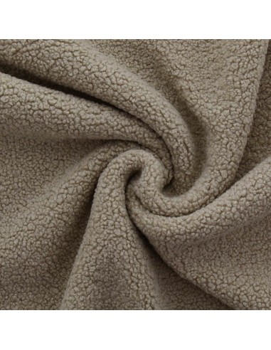 Tessuto pelliccia bouclé Teddy - Beige
