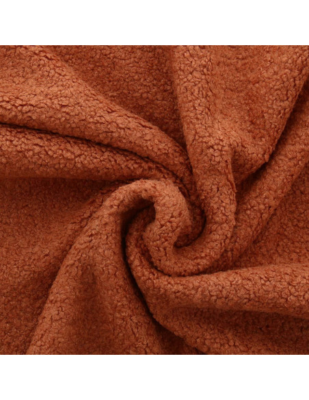 Tessuto pelliccia bouclé Teddy - Rame