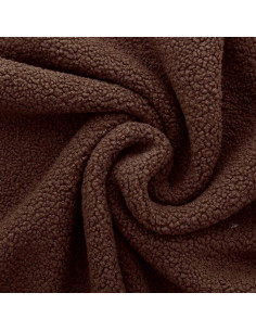 Tessuto pelliccia bouclé Teddy - Marrone