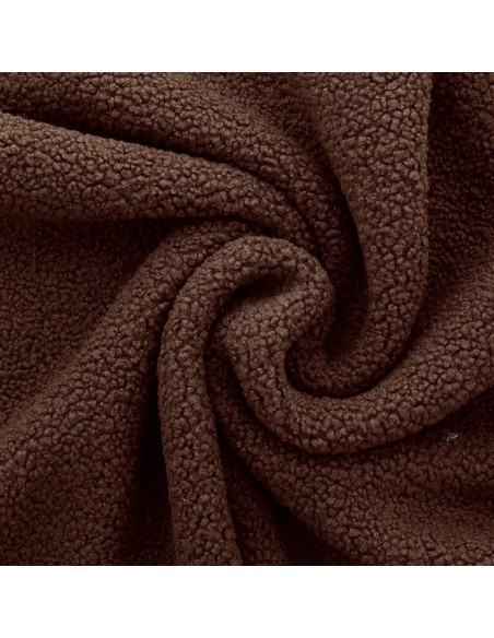Tessuto pelliccia bouclé Teddy - Marrone