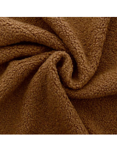 Tessuto pelliccia bouclé Teddy - Nocciola