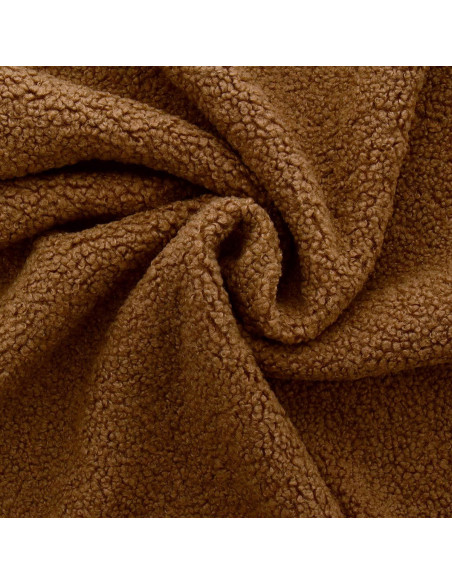 Tessuto pelliccia bouclé Teddy - Nocciola