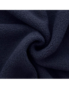 Tessuto pelliccia bouclé Teddy - Blu marino
