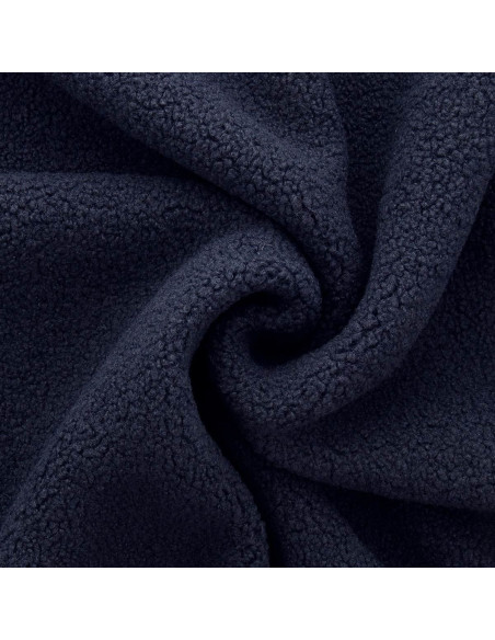 Tessuto pelliccia bouclé Teddy - Blu marino