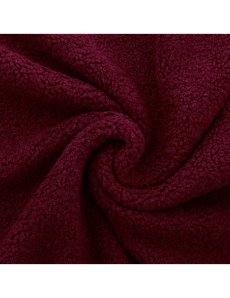 Tessuto pelliccia bouclé Teddy - Bordeaux
