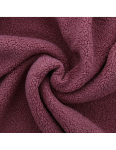Tessuto pelliccia bouclé Teddy - Legno di rosa