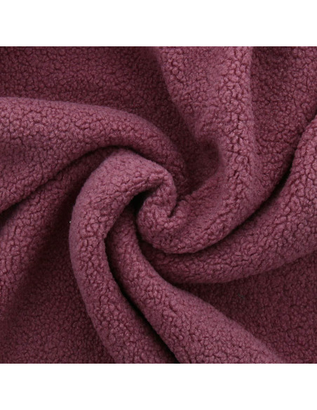Tessuto pelliccia bouclé Teddy - Legno di rosa
