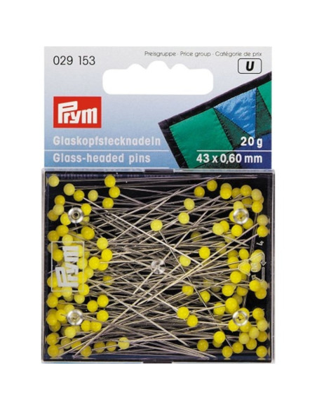 Spilli con testa di vetro extra lunghi 20 Grs