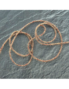 Treccia rotonda juta lurex - Rosso