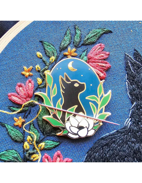 Porta-aghi magnetico - Gatto nero