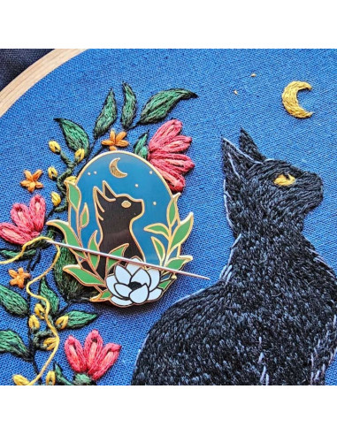 Porta-aghi magnetico - Gatto nero