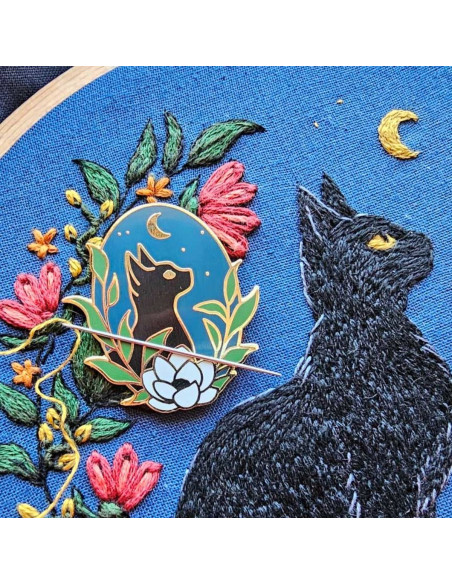 Porta-aghi magnetico - Gatto nero