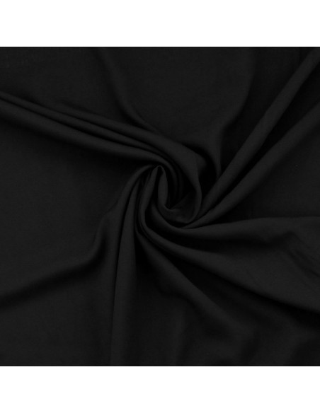 Tessuto popeline di viscosa - Nero