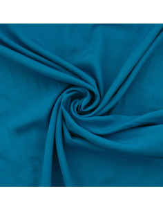 Tessuto popeline di viscosa - Blu petrolio