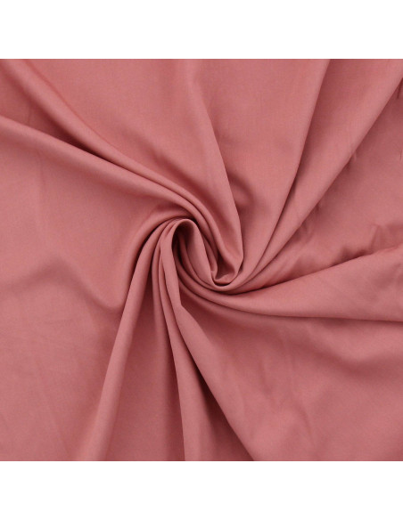Tessuto popeline di viscosa - Legno di rosa