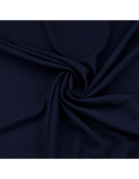 Tessuto popeline di viscosa - Blu marino