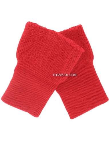 Set di 2 polsini lavorati a maglia - Rosso