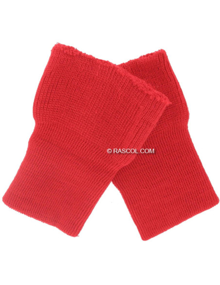Set di 2 polsini lavorati a maglia - Rosso