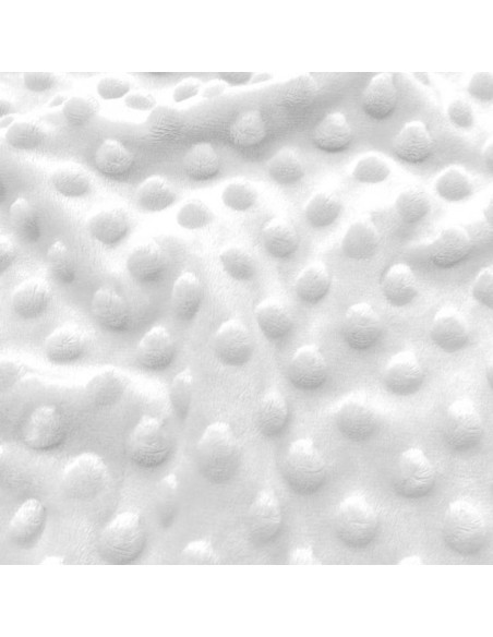 Tessuto minky a pois - Bianco
