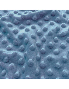 Tessuto minky a pois - Blu jeans