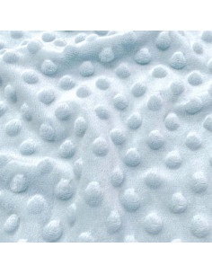 Tessuto minky a pois - Azzurro