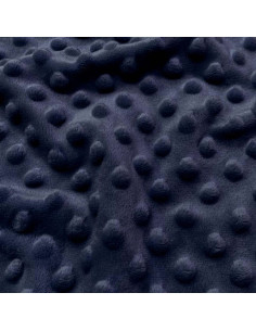Tessuto minky a pois - Blu notte
