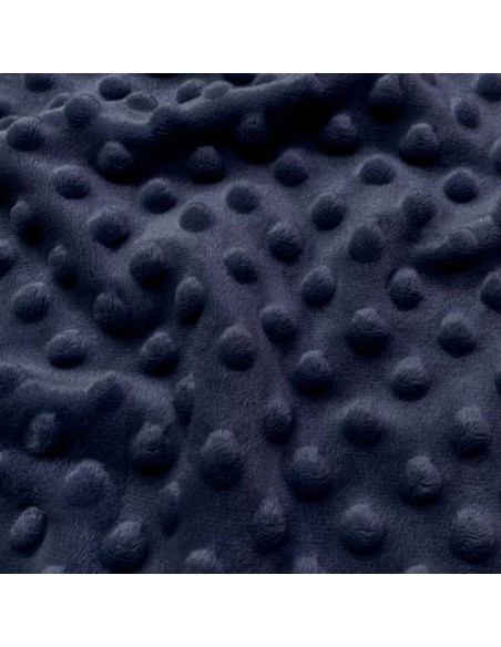 Tessuto minky a pois - Blu notte