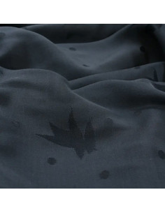 Tessuto jacquard di viscosa Streli Blu Inchiostro - Églantine & Zoé