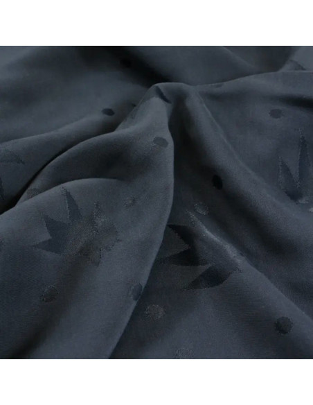 Tessuto jacquard di viscosa Streli Blu Inchiostro - Églantine & Zoé