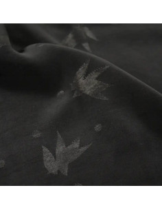 Tessuto jacquard di viscosa Streli Nero - Églantine & Zoé
