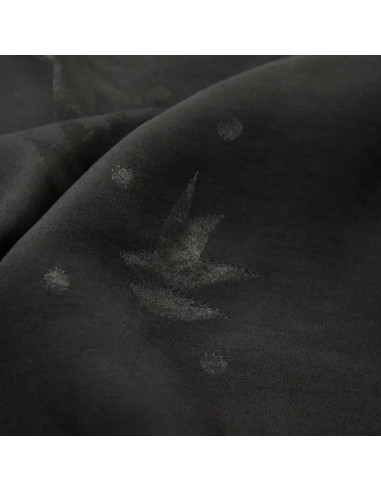 Tessuto jacquard di viscosa Streli Nero - Églantine & Zoé