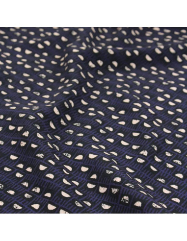 Tessuto viscosa Dam Blu Indaco - Églantine & Zoé