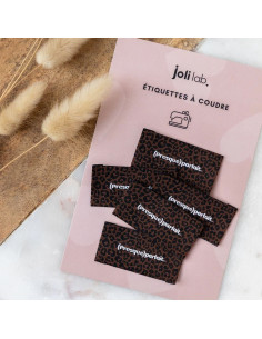 Set di 5 etichette da cucire - Quasi perfetto leopardo cioccolato 2