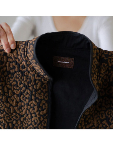 Set di 5 etichette da cucire - Quasi perfetto leopardo cioccolato