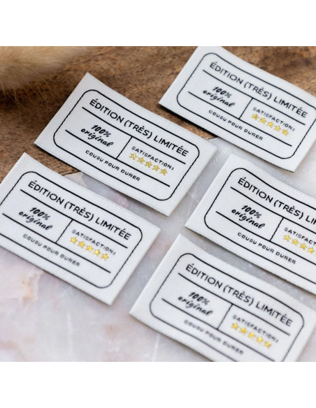 Set di 5 etichette da cucire - Edizione molto limitata