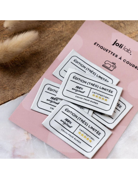 Set di 5 etichette da cucire - Edizione molto limitata