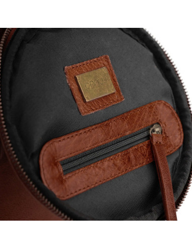 Borsa portaoggetti in pelle per il lavoro a maglia Muud Saturn edizione limitata - Marrone Ricco