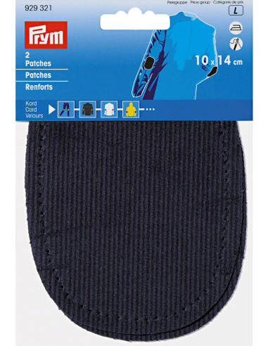 Coppia gomiti e ginocchia - Velluto Blu Marino