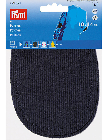Coppia gomiti e ginocchia - Velluto Blu Marino