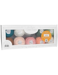 Confezione di 10 gomitoli di cotone perlato Scheepjes Candy Floss N°10 - Studio Manya