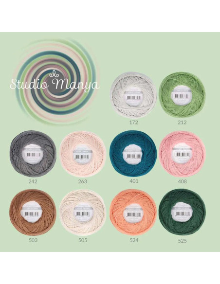 Confezione di 10 gomitoli di cotone perlato Scheepjes Candy Floss N°10 - Studio Manya