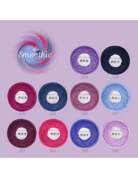 Confezione di 10 gomitoli di cotone perlato Scheepjes Candy Floss N°10 - Smoothie