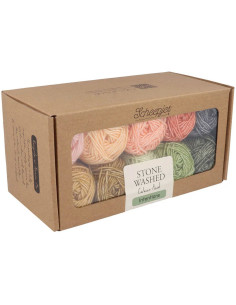 Confezione di 10 gomitoli Scheepjes Stone Washed Colour Pack - Intentions 2