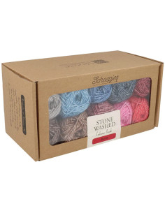 Confezione di 10 gomitoli Scheepjes Stone Washed Colour Pack - Aura 2
