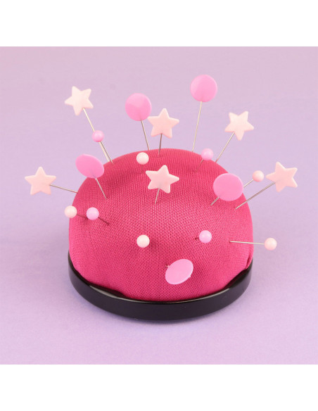 Scatola di 100 spilli con testa in plastica a forma di stella rosa chiaro Bohin