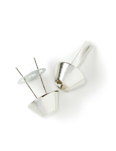 Set di 4 piedini per borse 15 mm - Argento 2